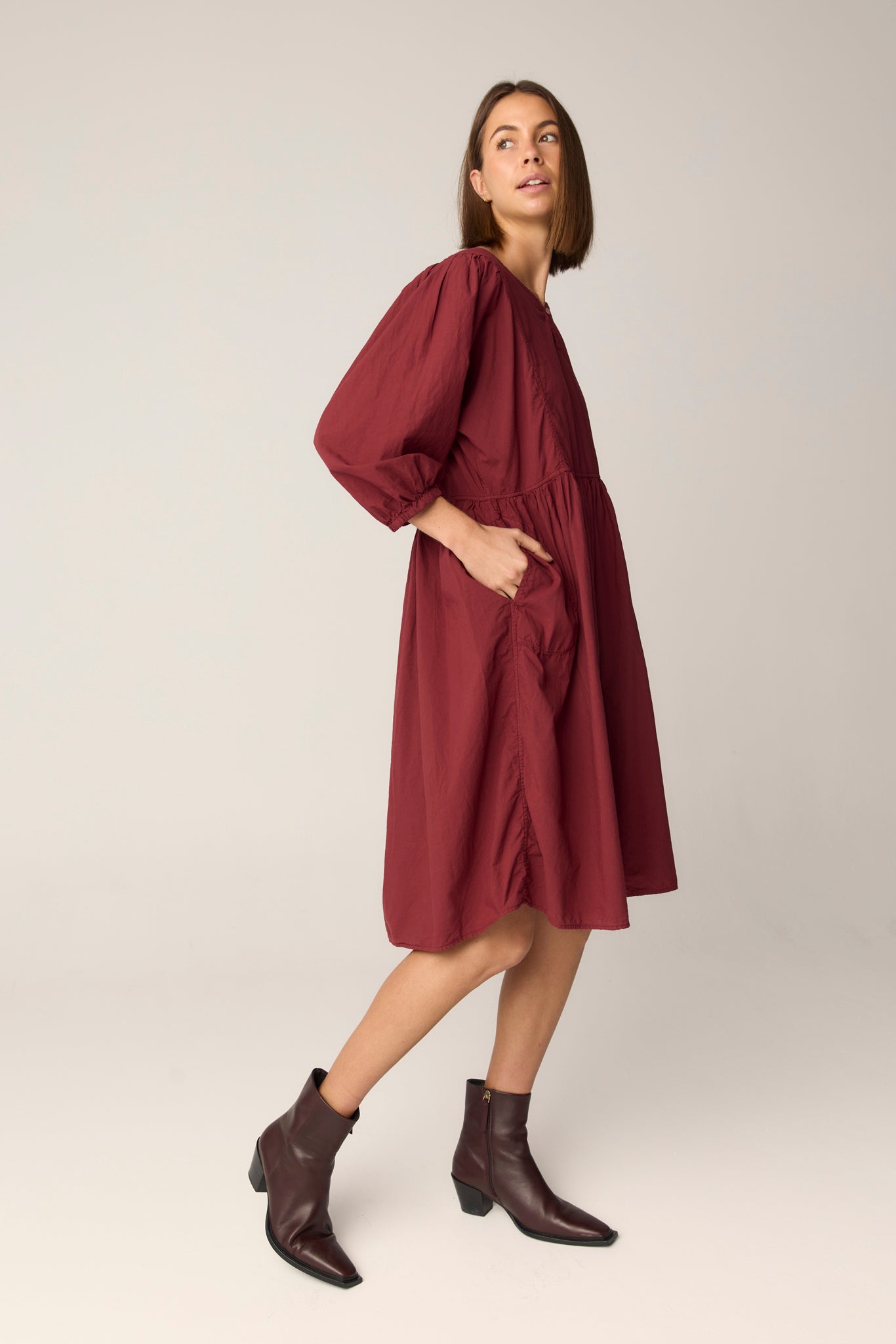 HALCYON DRESS - RUBY RED
