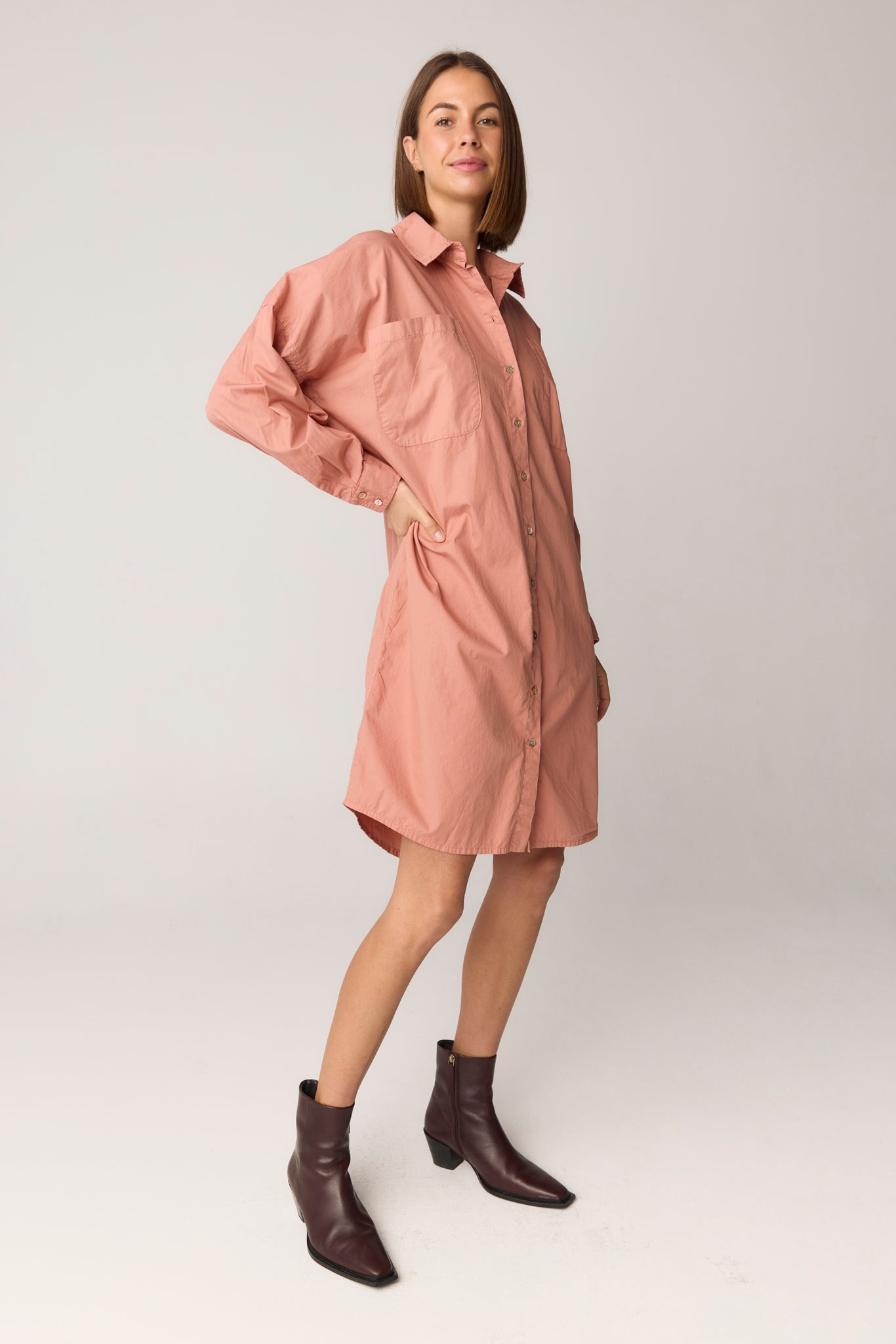 BOBO SHIRT DRESS - PETAL