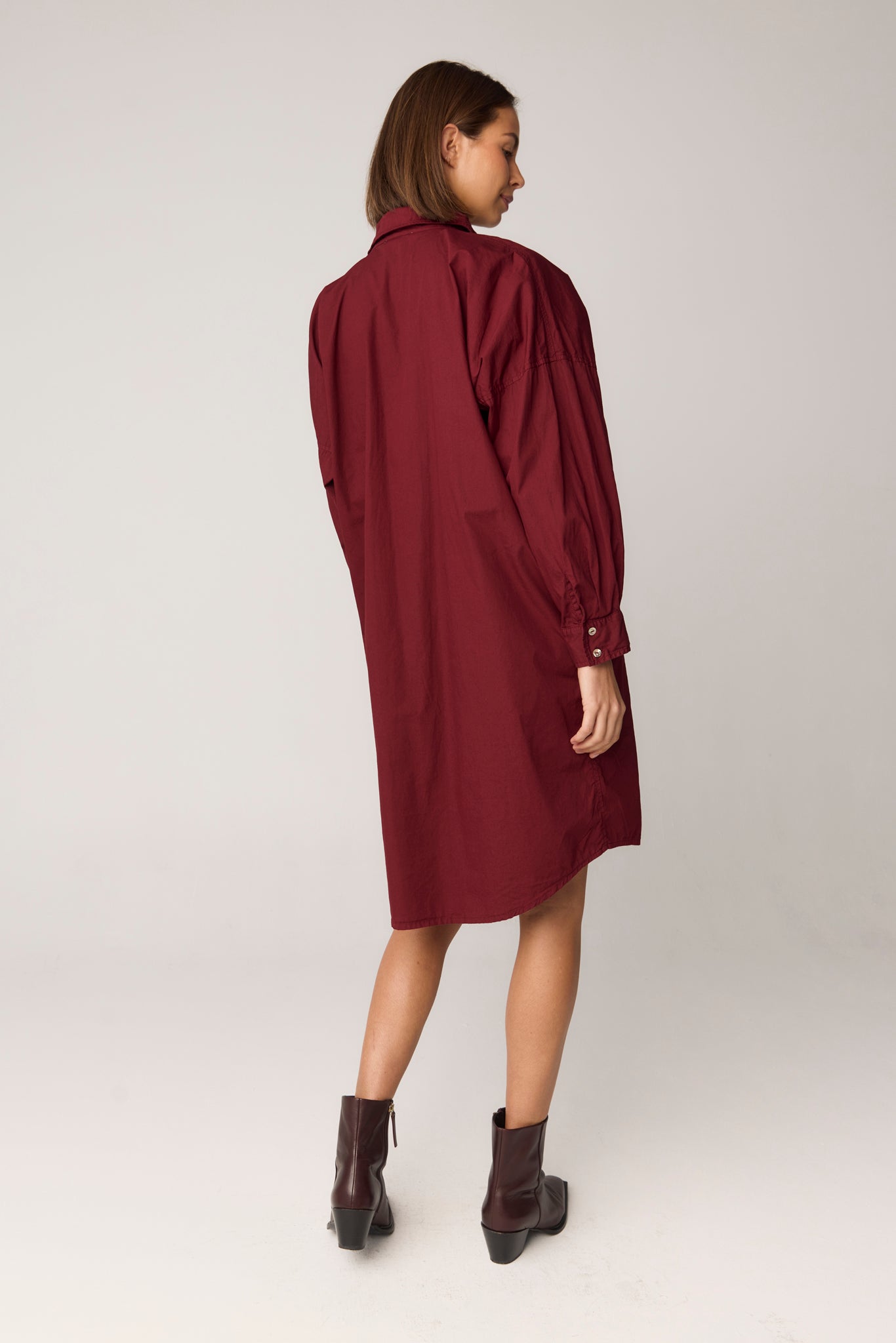 BOBO SHIRT DRESS - RUBY RED