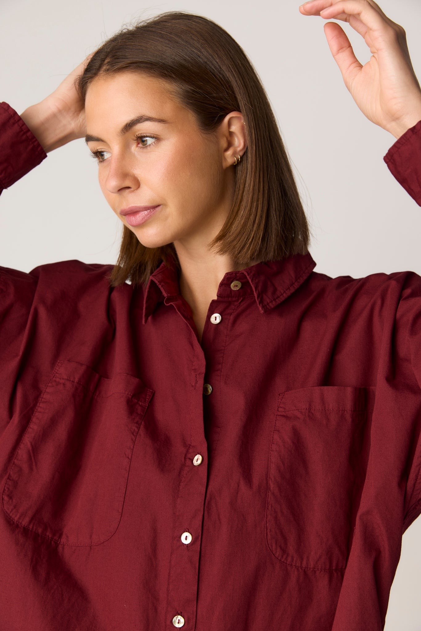 BOBO SHIRT DRESS - RUBY RED