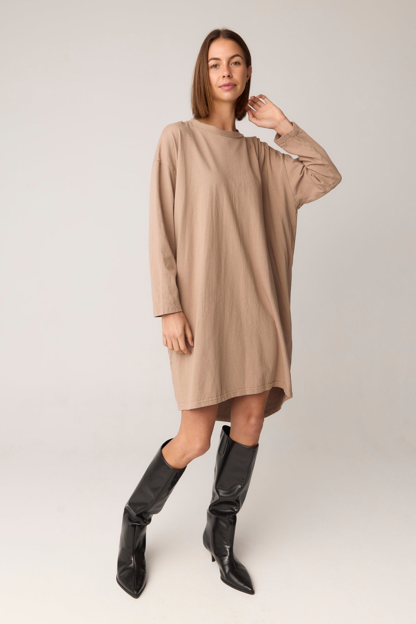 KIKI DRESS - DUSTY OAT