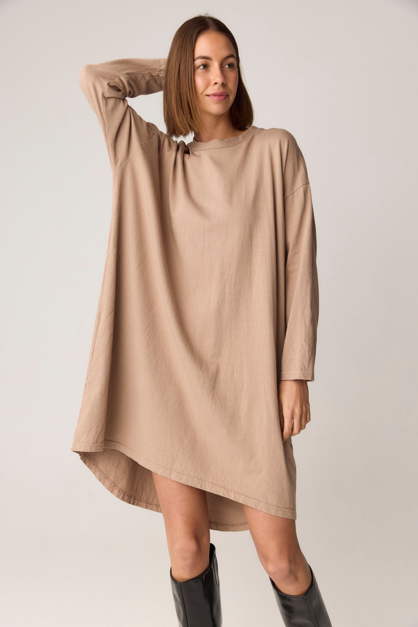 KIKI DRESS - DUSTY OAT