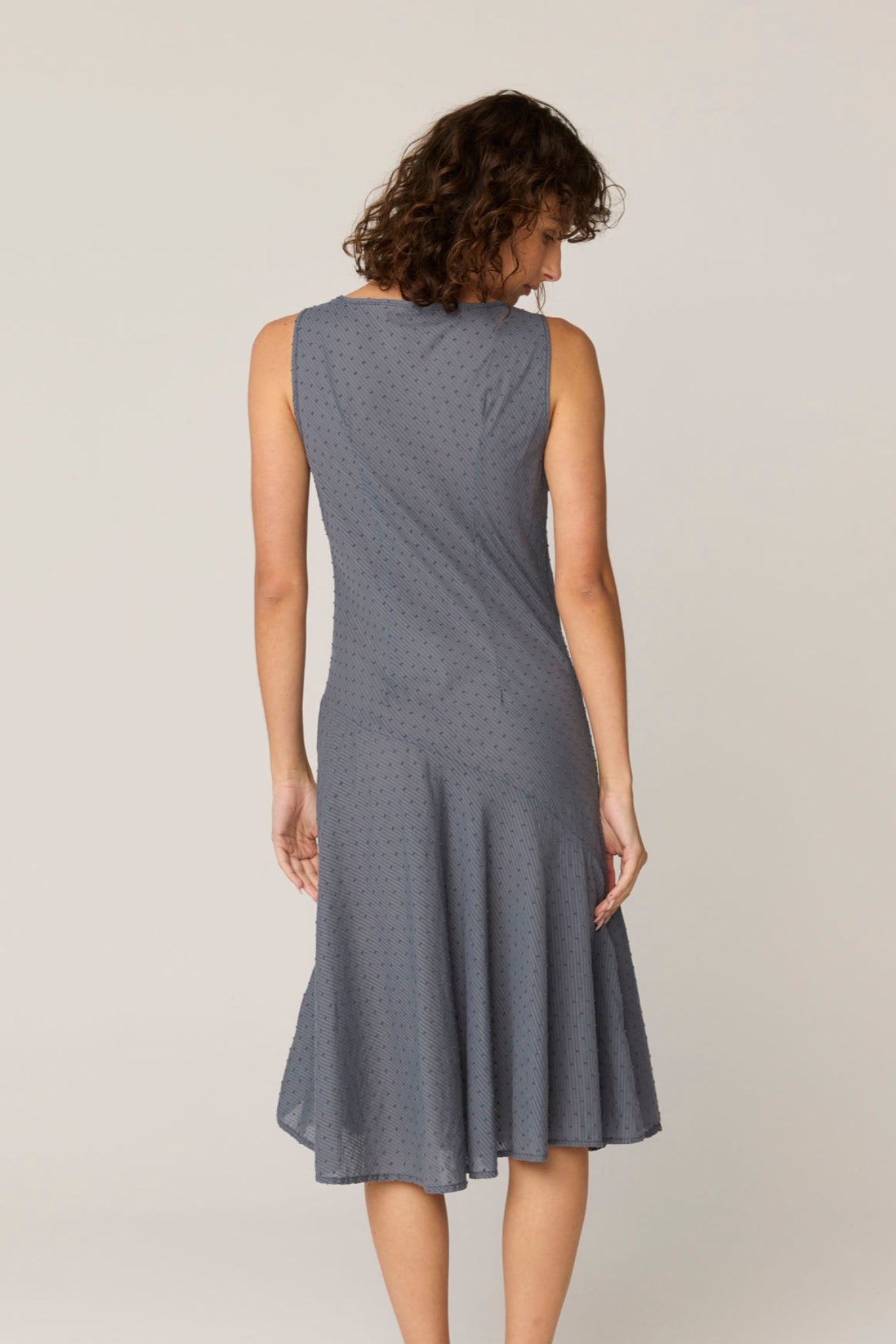 FLOCKY BIAS DRESS - FOSSIL