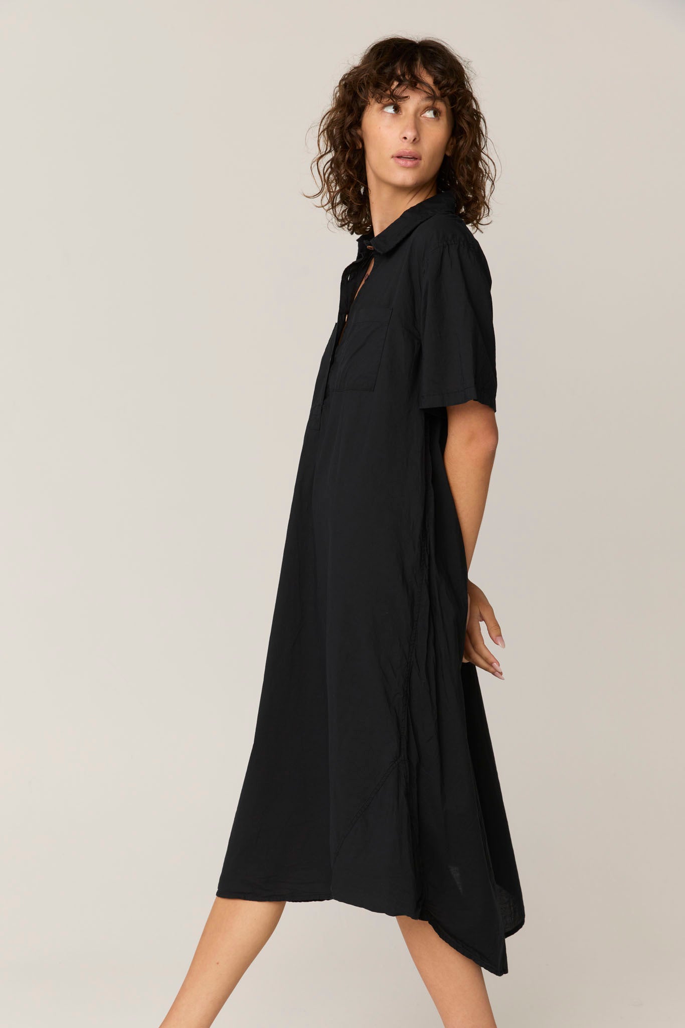 LALA SHIRT DRESS - NOIR