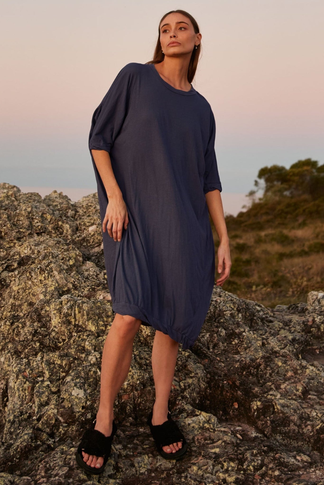 SANDY DRESS - DARK NAVY