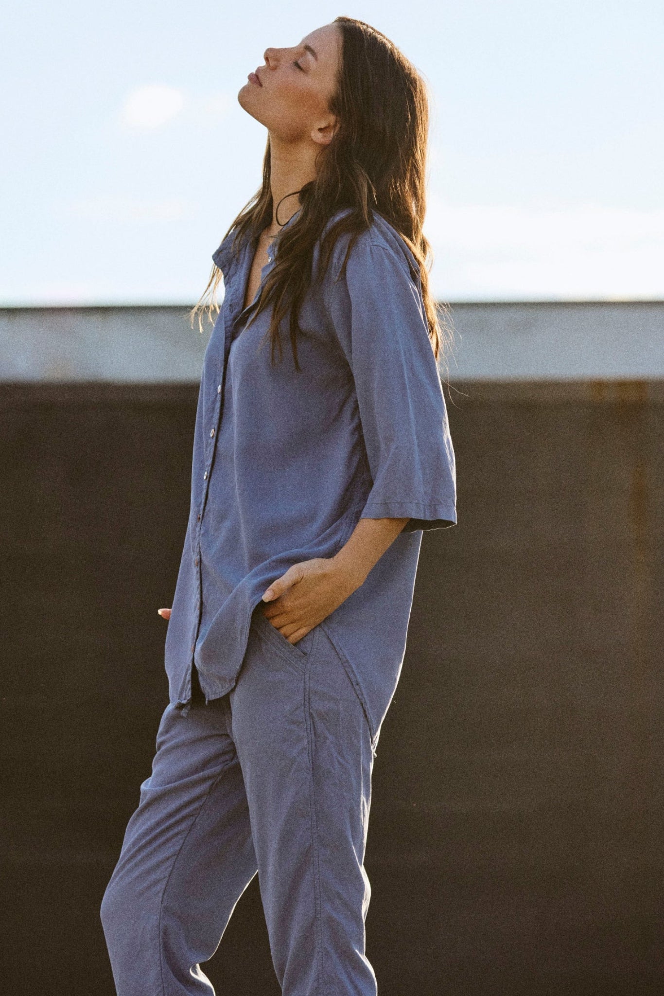 GRACIE SHIRT - CHALK BLUE