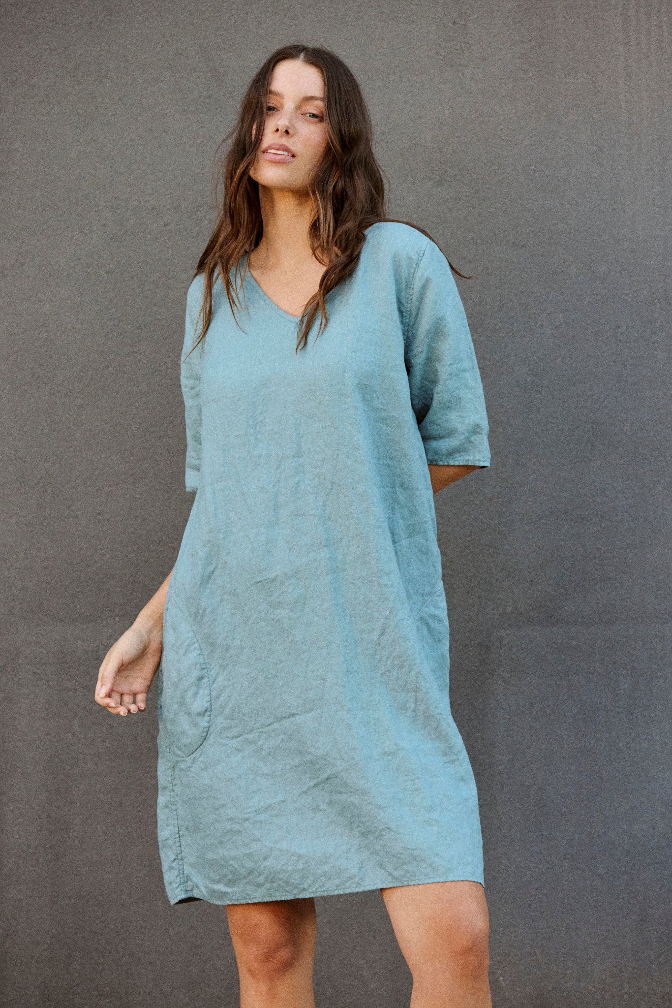 PLAZA DRESS - LAGOON