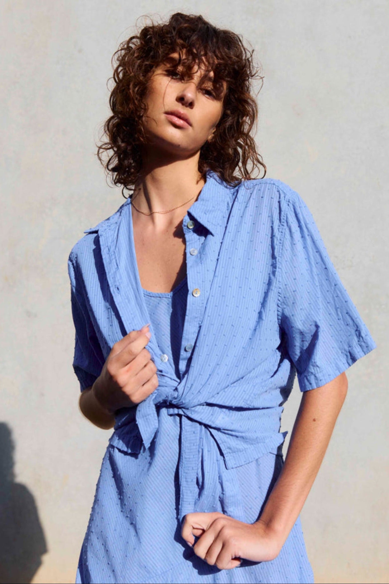 FLOCKY SHIRT - CORNFLOWER