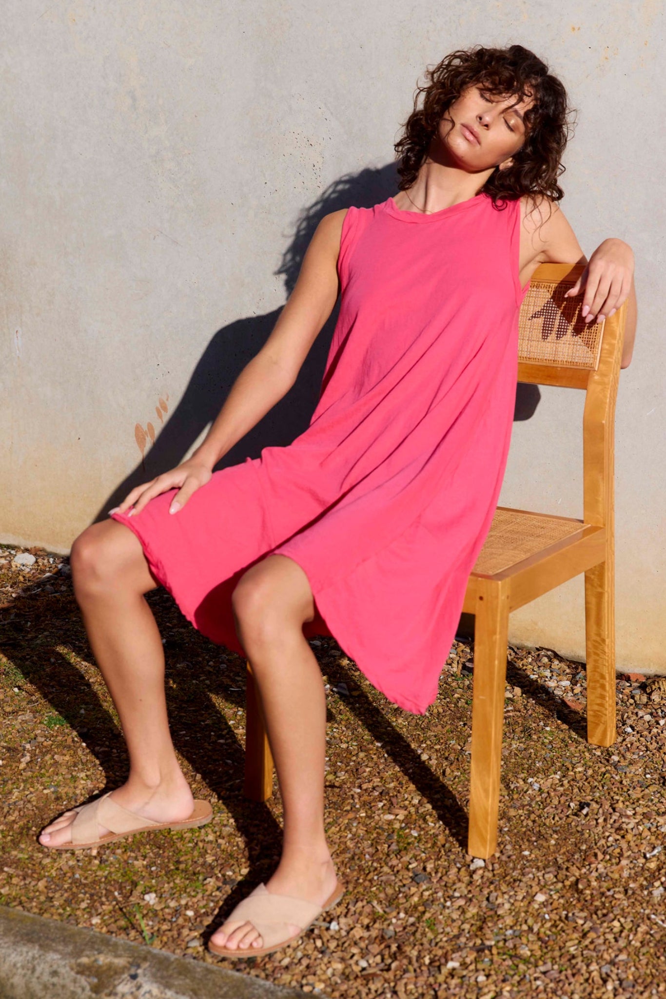 VERY TANK DRESS - RASPBERRY