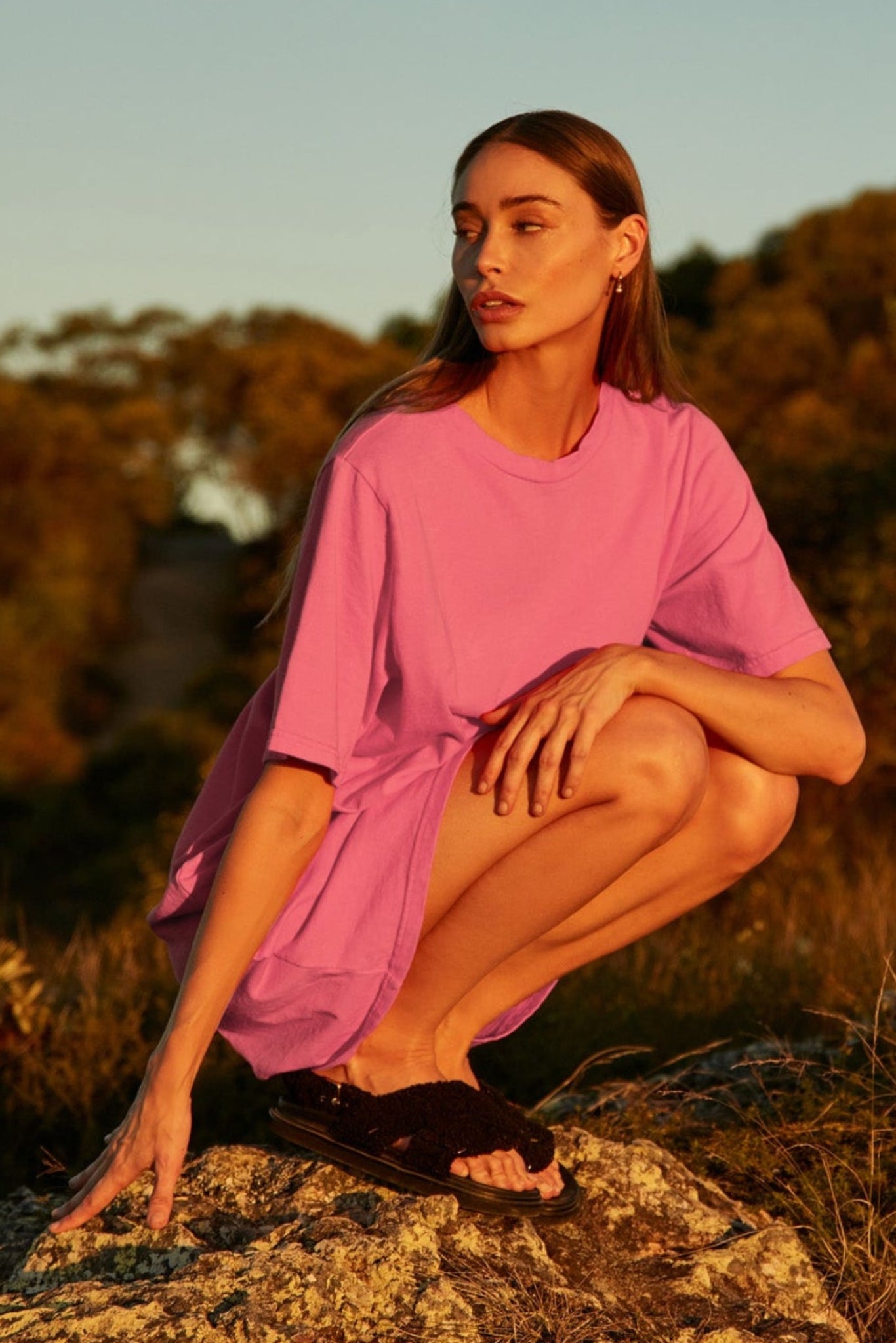 NUNA DRESS - FLAMINGO