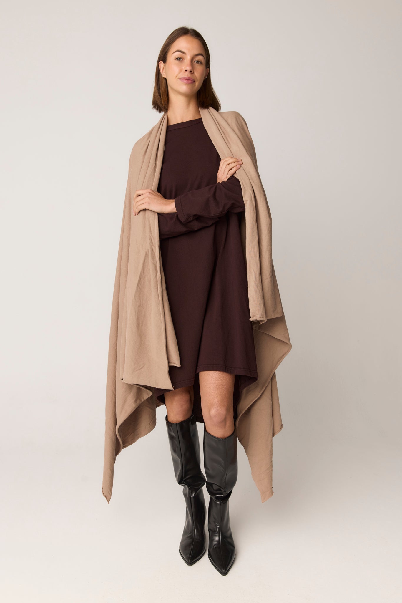 WRAPPED SCARF - DUSTY OAT