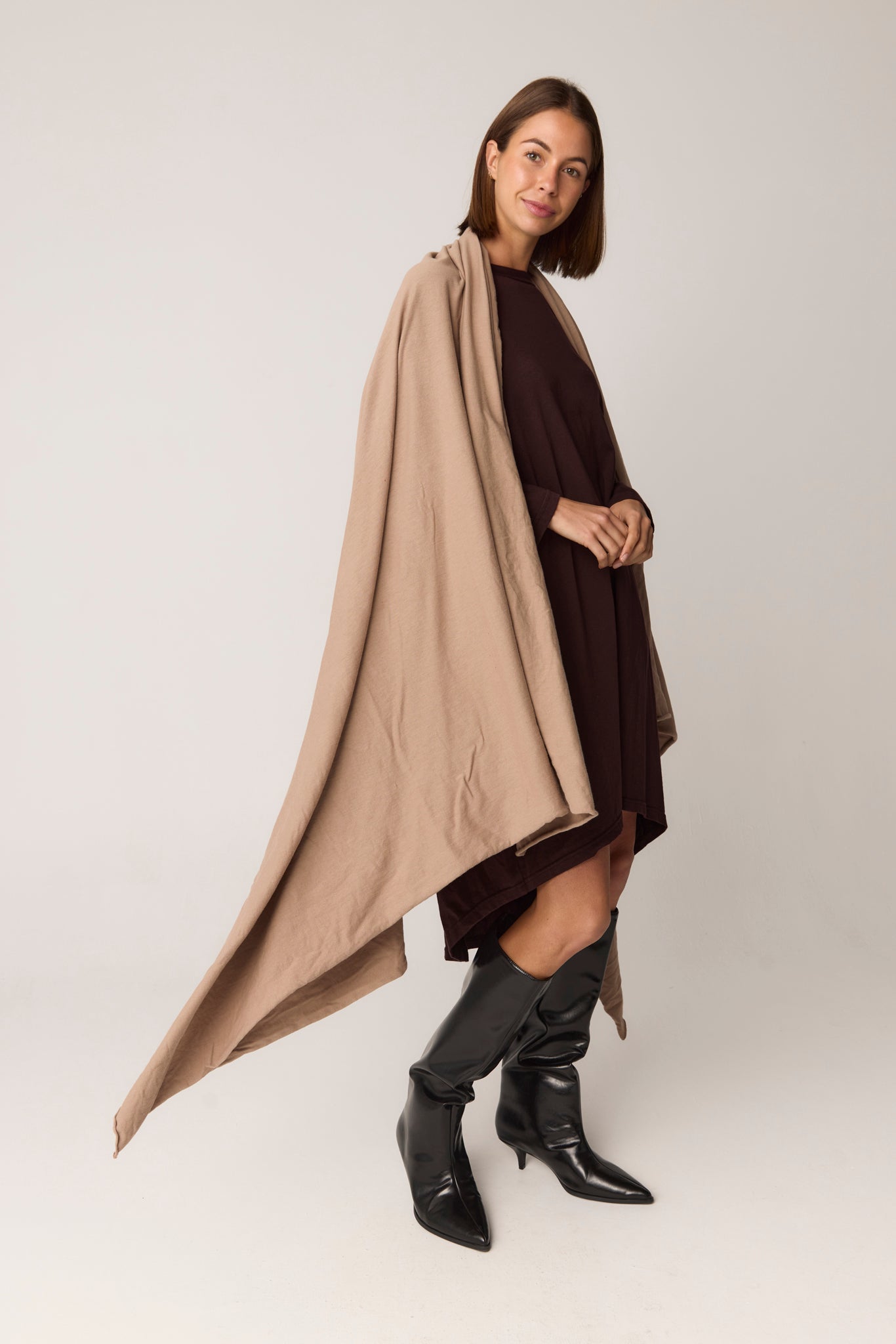 WRAPPED SCARF - DUSTY OAT