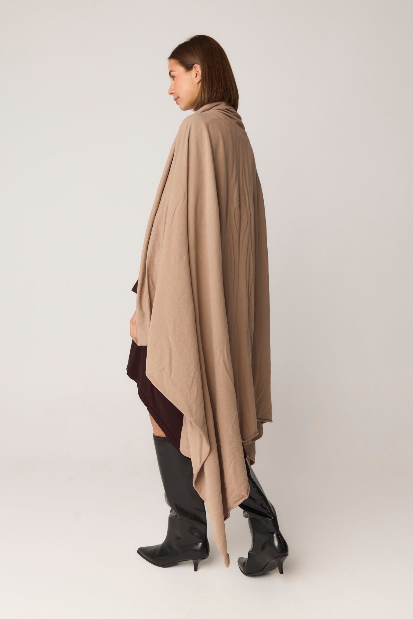 WRAPPED SCARF - DUSTY OAT