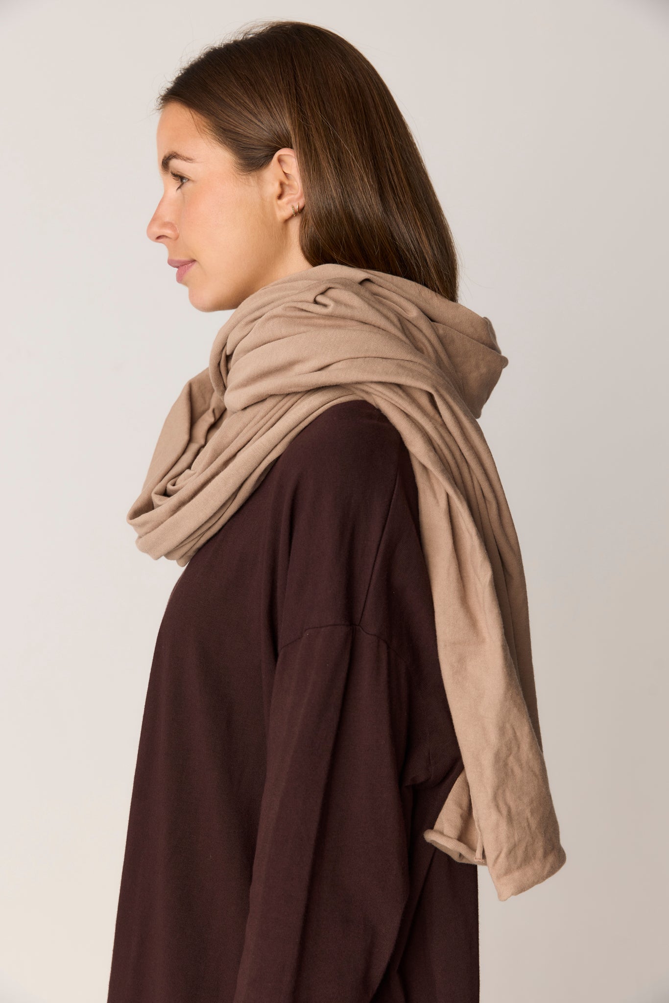 WRAPPED SCARF - DUSTY OAT