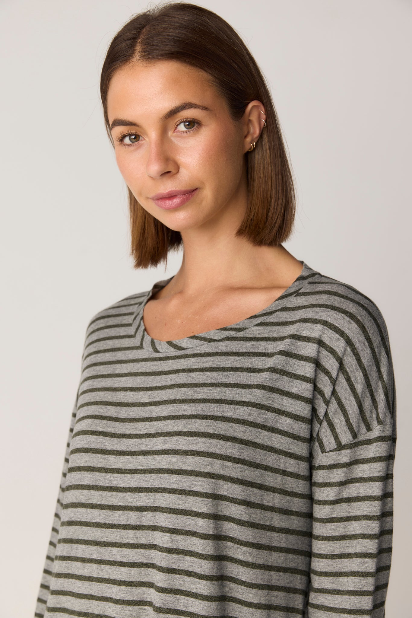 PIQI DRESS - GREY & MOSS