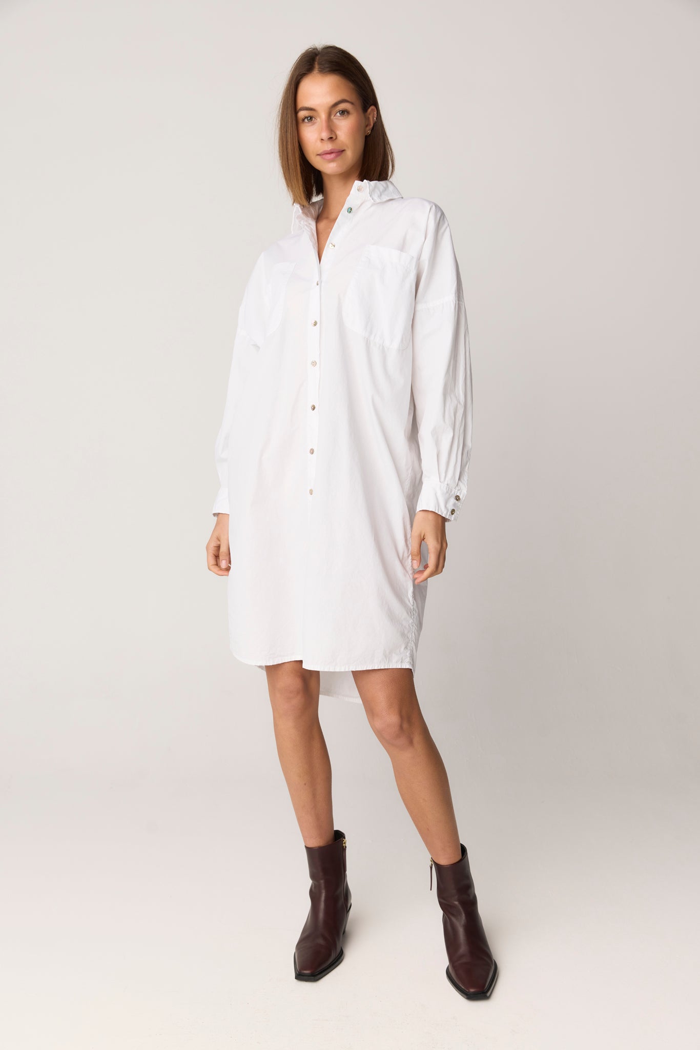 BOBO SHIRT DRESS - BLANC