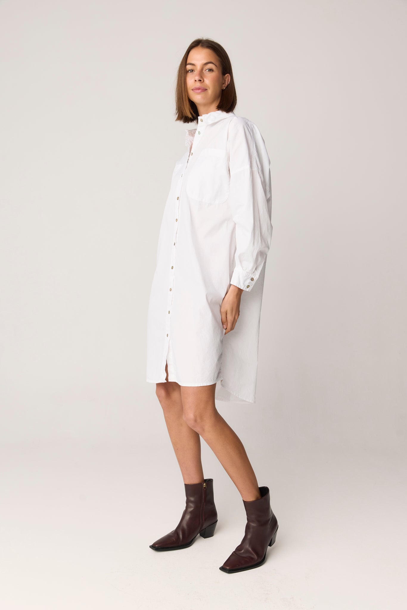 BOBO SHIRT DRESS - BLANC