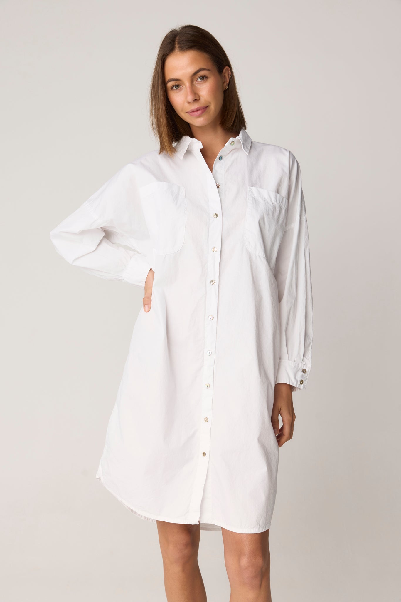 BOBO SHIRT DRESS - BLANC
