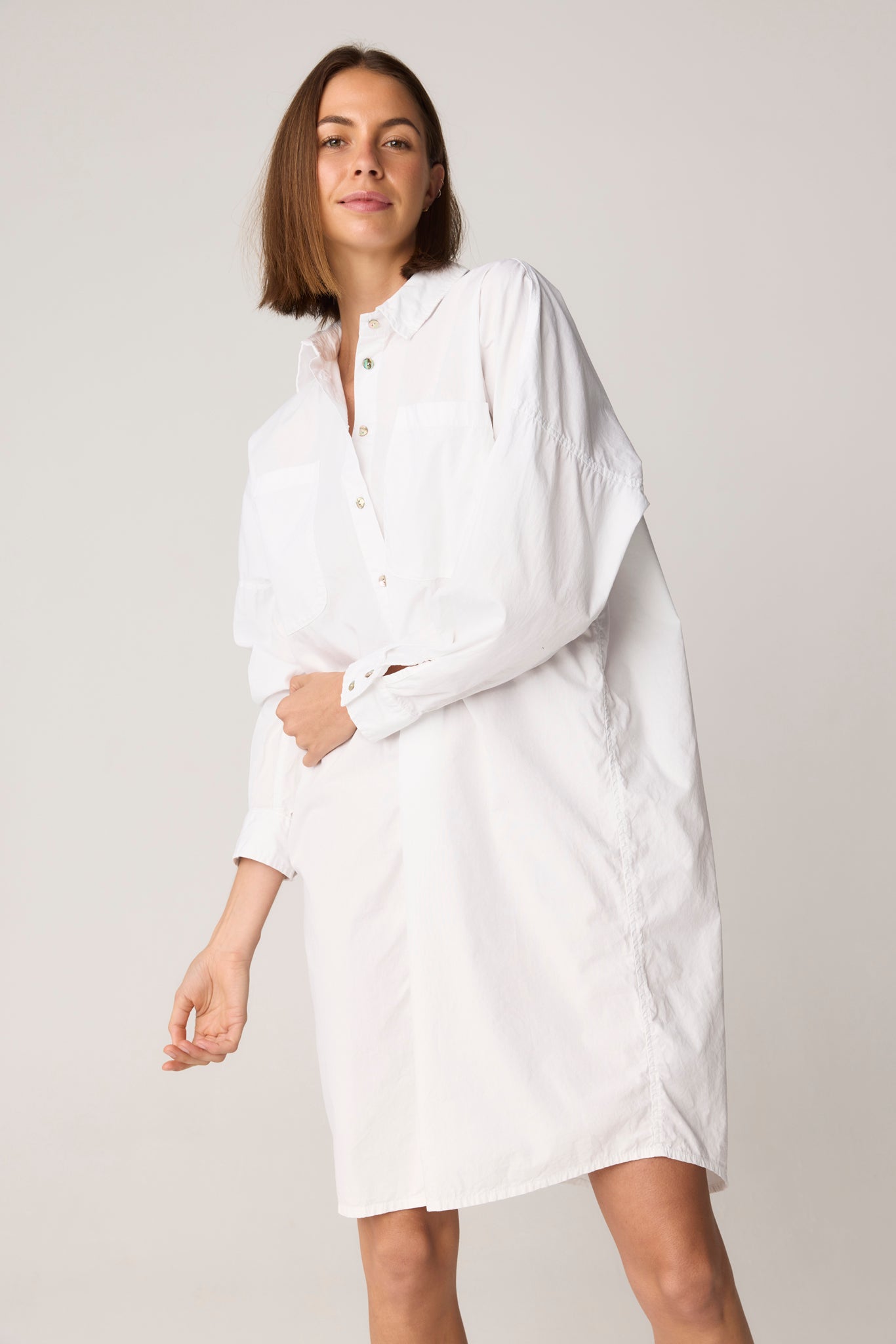 BOBO SHIRT DRESS - BLANC