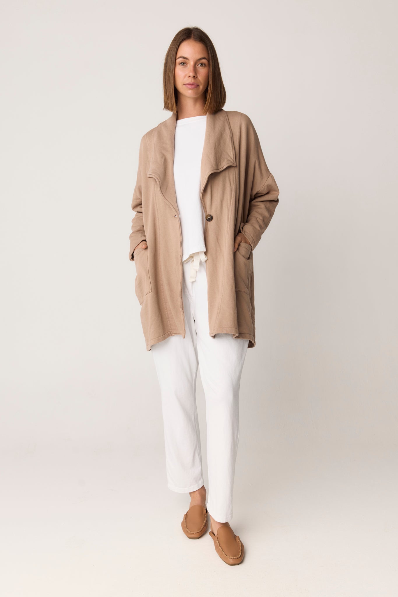 SESSI JACKET - DUSTY OAT