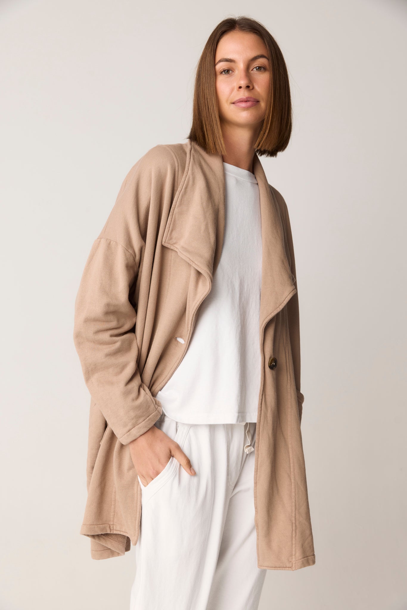 SESSI JACKET - DUSTY OAT