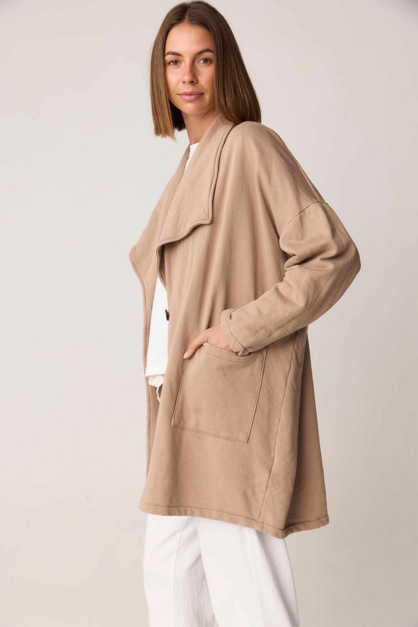 SESSI JACKET - DUSTY OAT