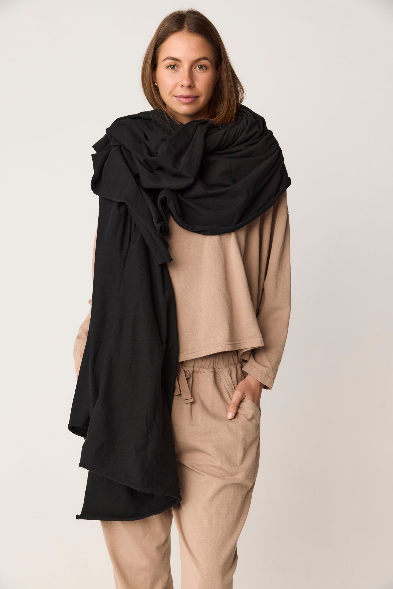 WRAPPED SCARF - NOIR