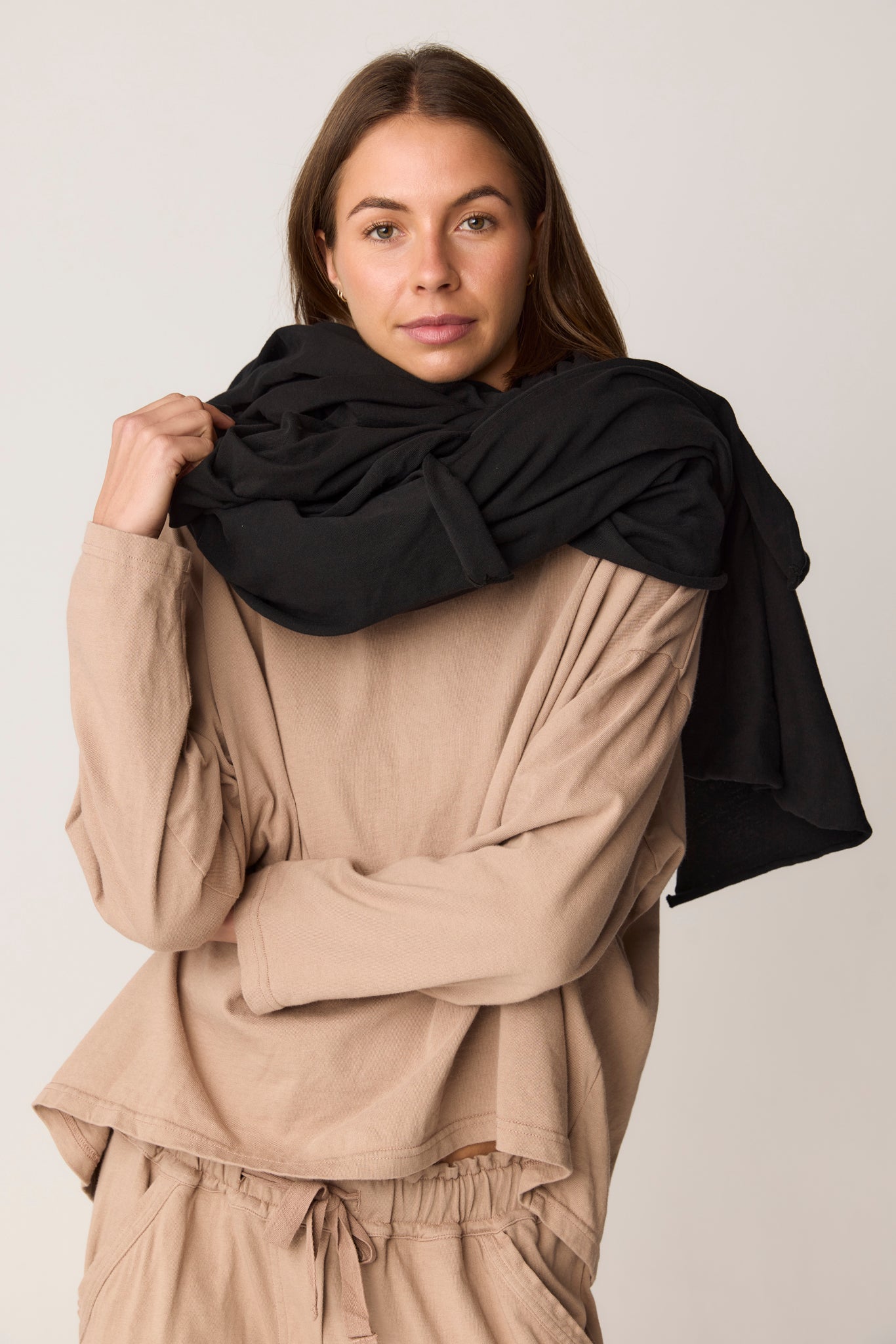 WRAPPED SCARF - NOIR
