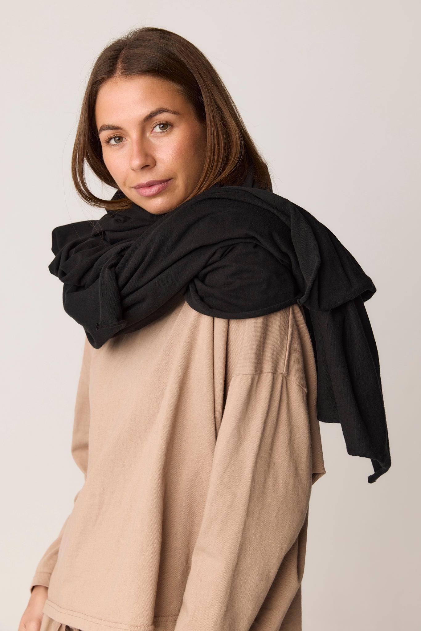 WRAPPED SCARF - NOIR