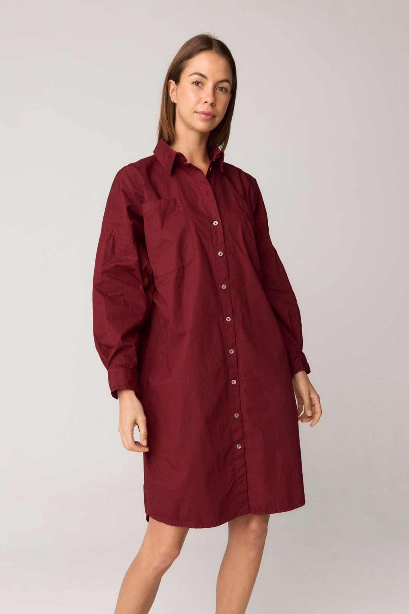 BOBO SHIRT DRESS - RUBY RED