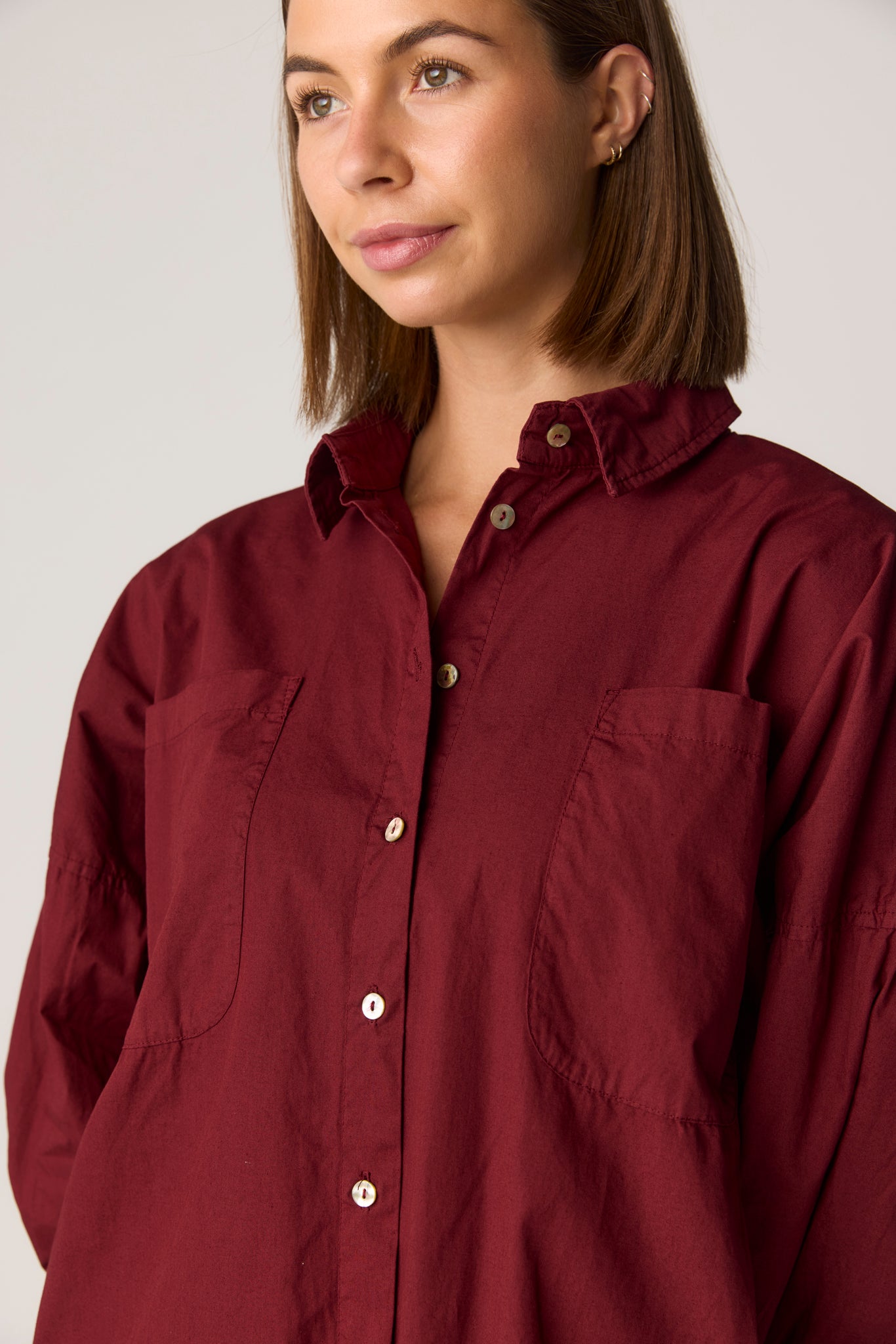 BOBO SHIRT DRESS - RUBY RED