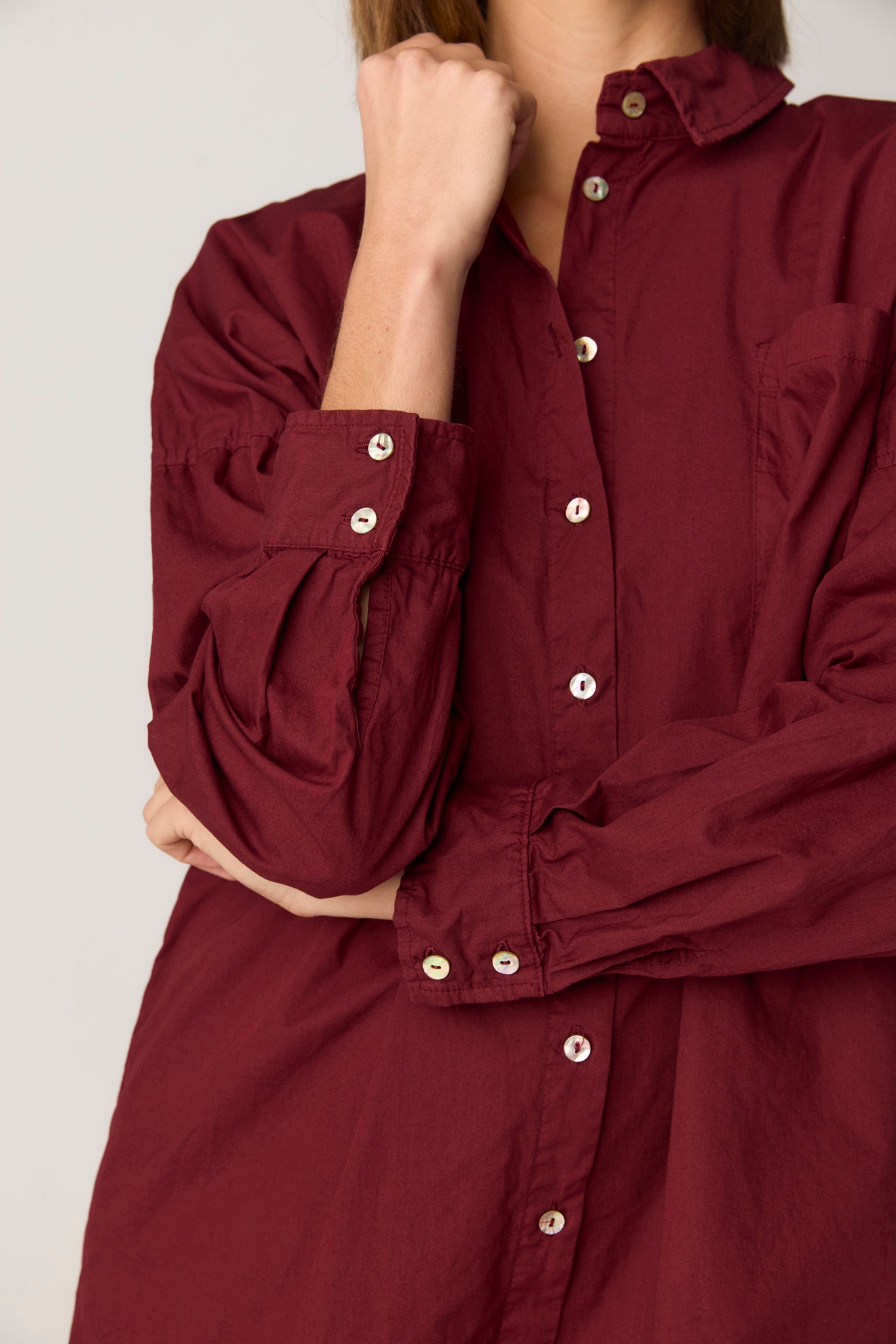 BOBO SHIRT DRESS - RUBY RED