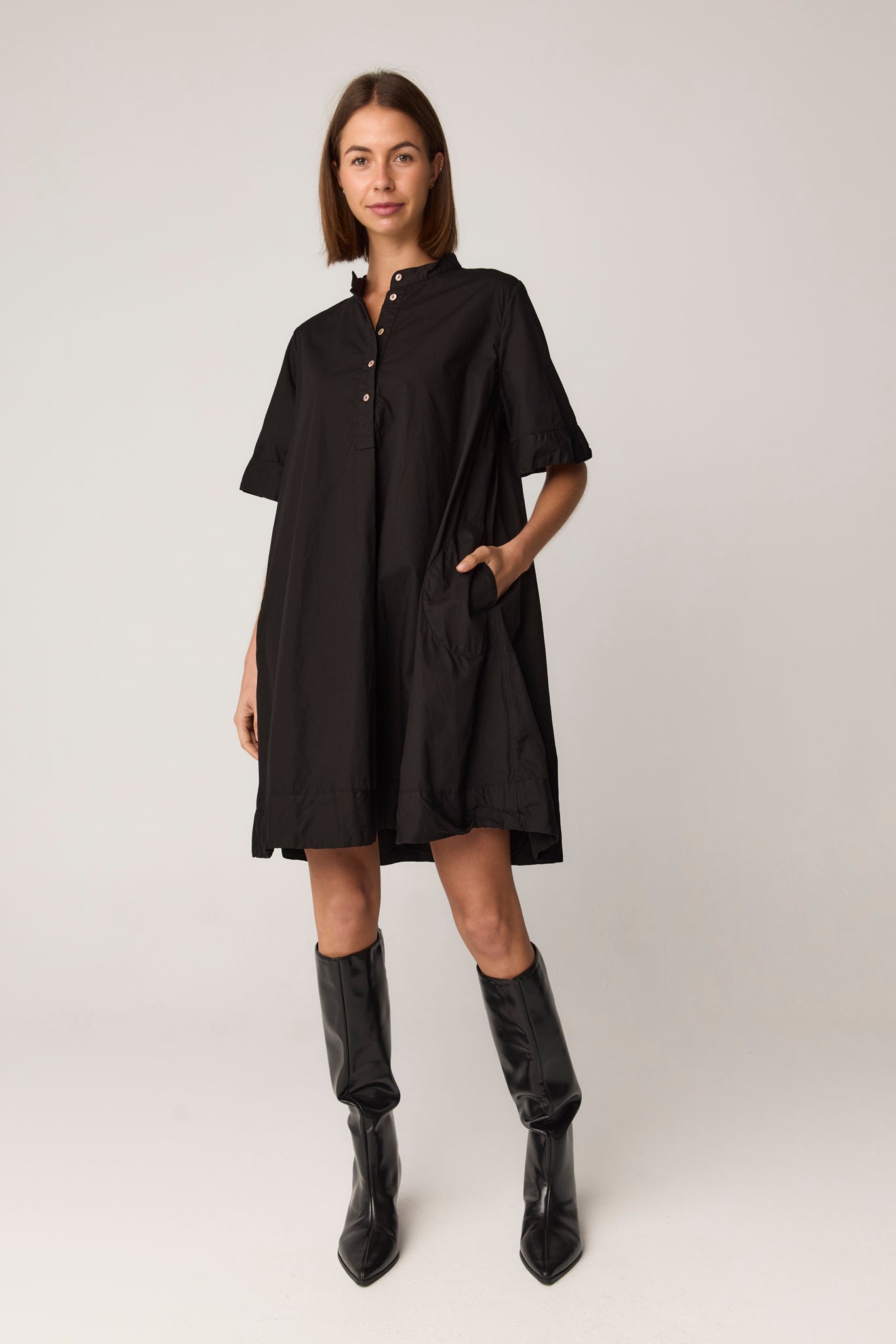 SHORE SHIRT DRESS - NOIR