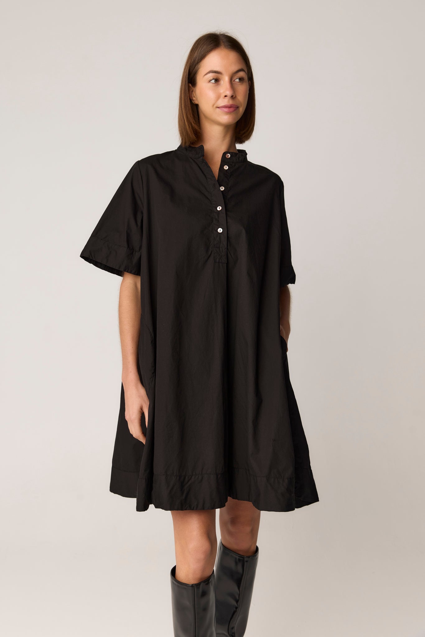 SHORE SHIRT DRESS - NOIR