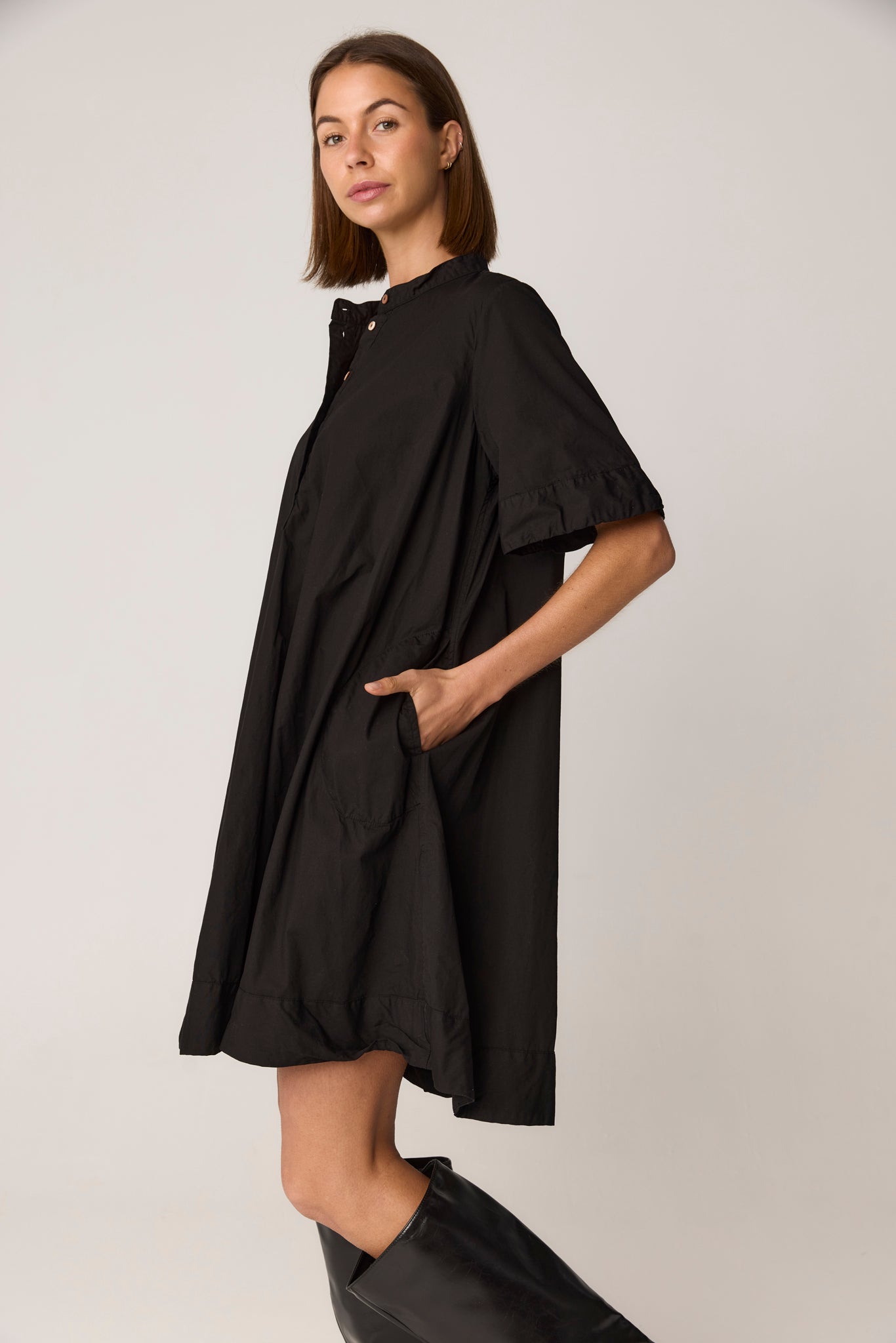 SHORE SHIRT DRESS - NOIR