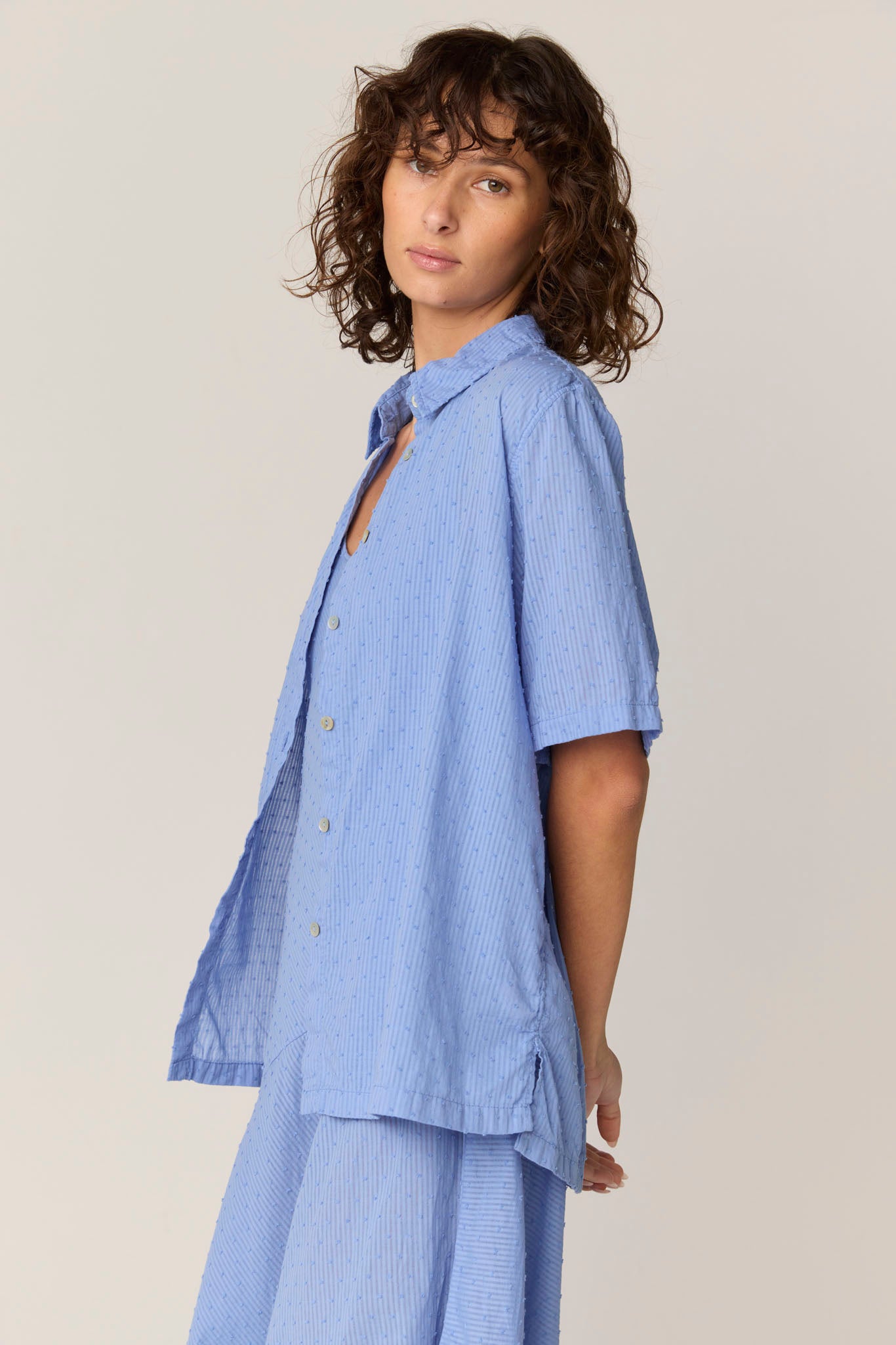 FLOCKY SHIRT - CORNFLOWER