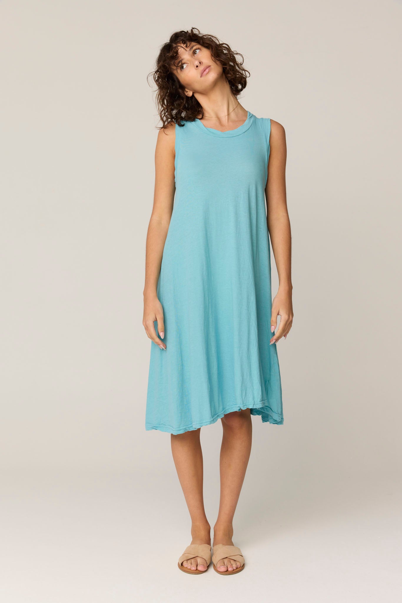 VERY TANK DRESS - SEA FOAM