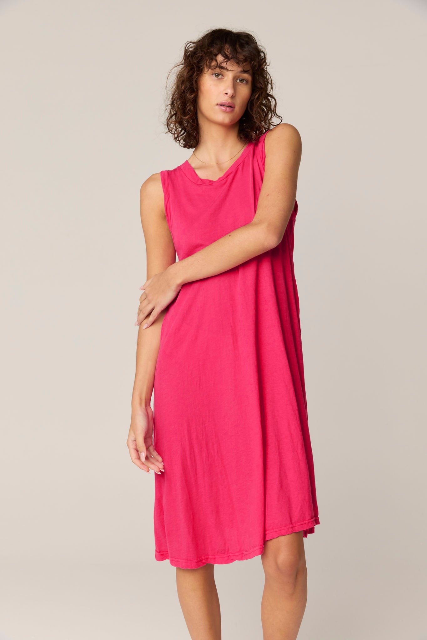 VERY TANK DRESS - RASPBERRY