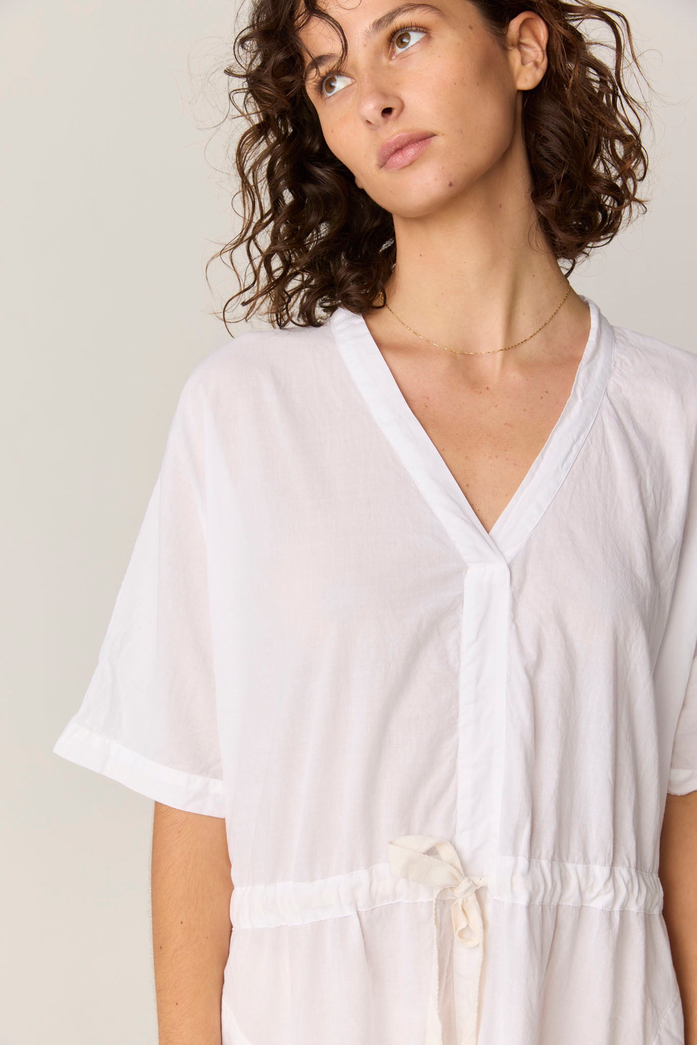 BEACH COVER UP - BLANC