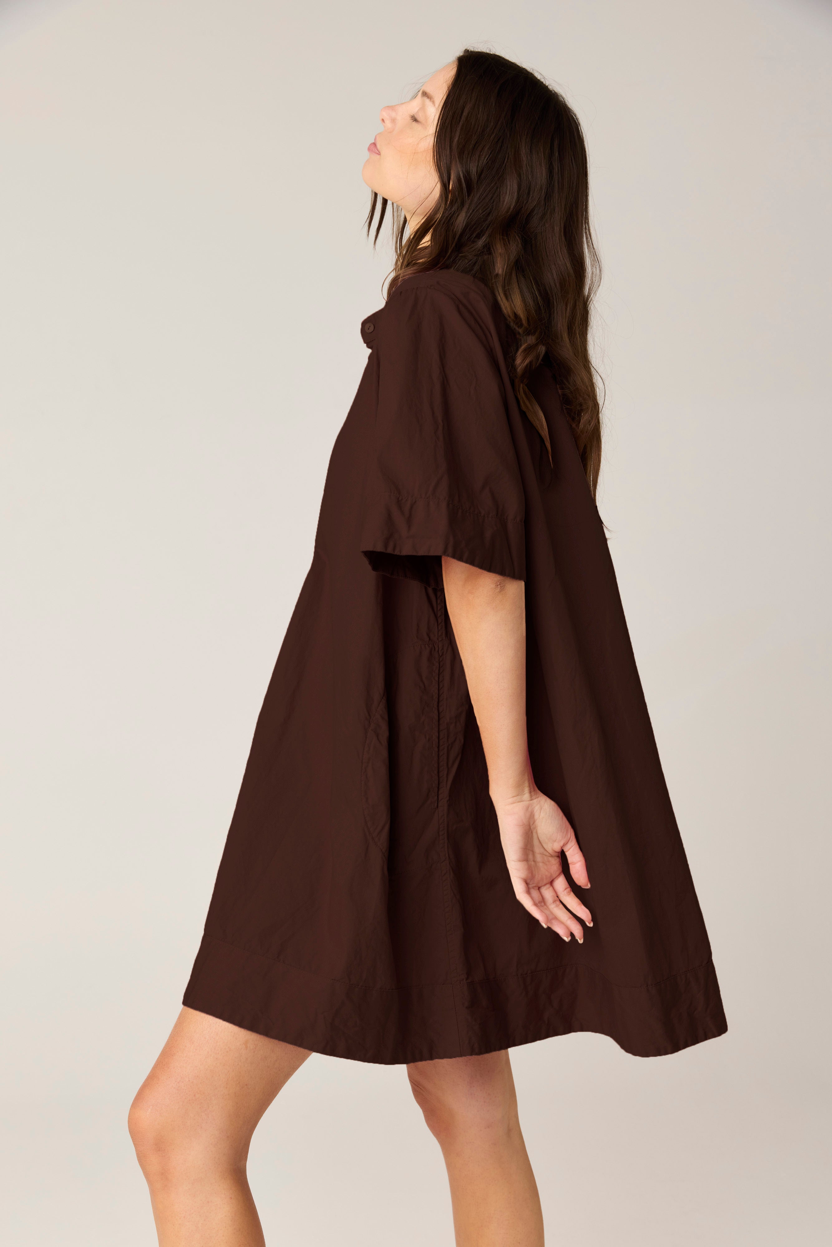 SHORE SHIRT DRESS - CHOCOLATE