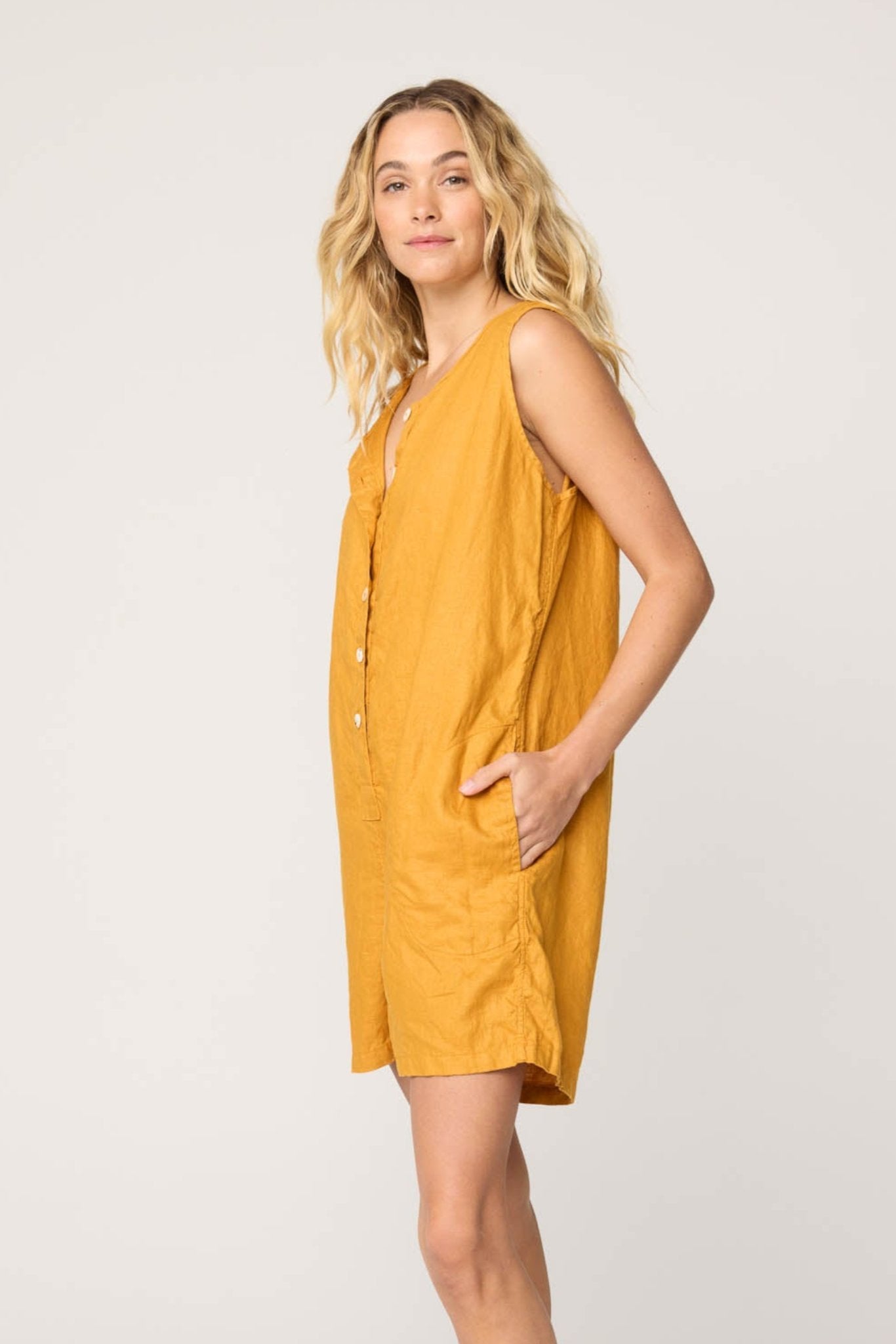 PALM JUMPSUIT - HONEY