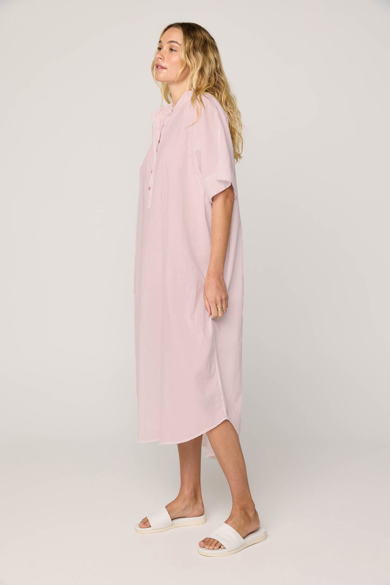 AVERY SHIRT DRESS - ROSY BROWN