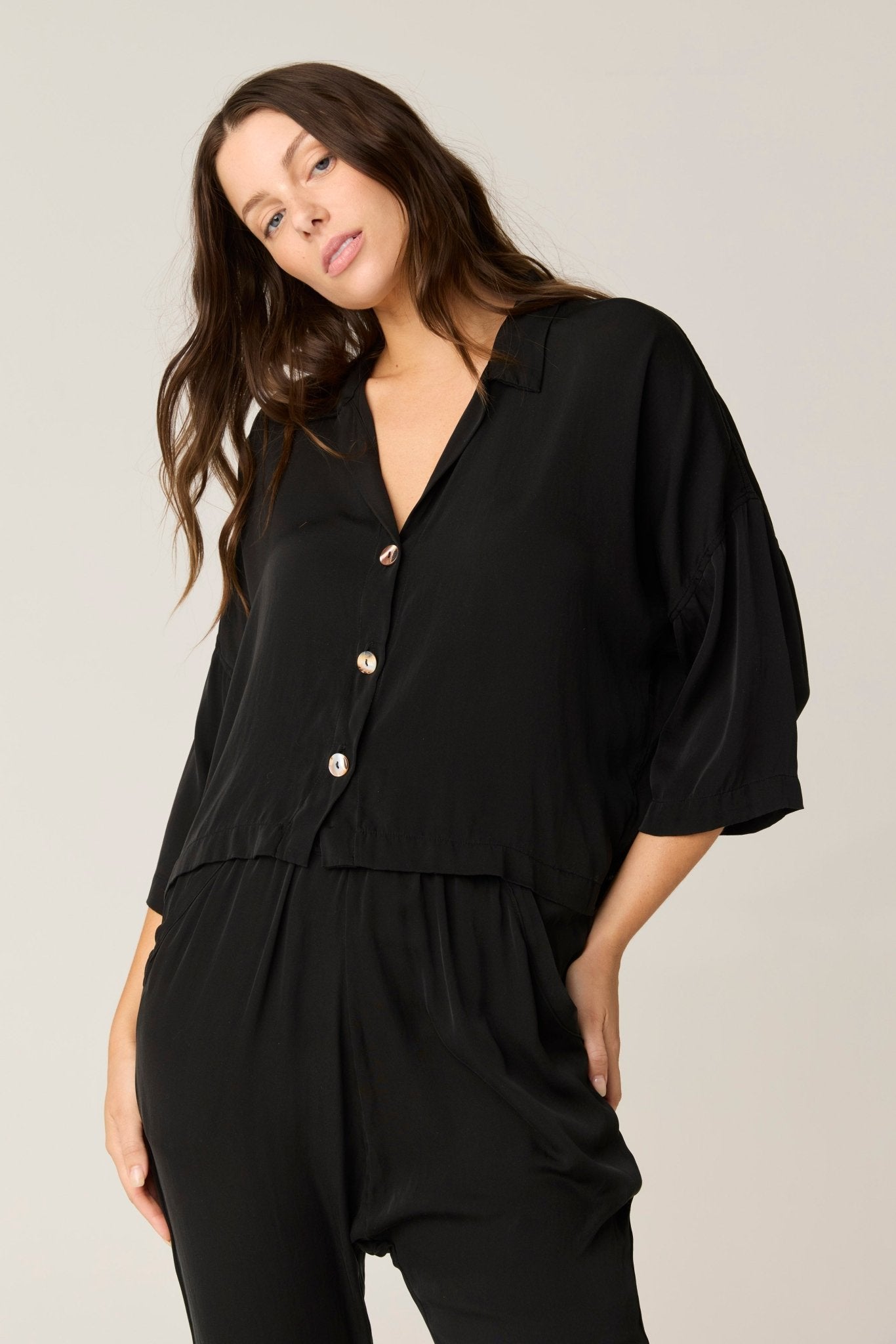 DUSK SHIRT - NOIR (PRE - ORDER) - Primness