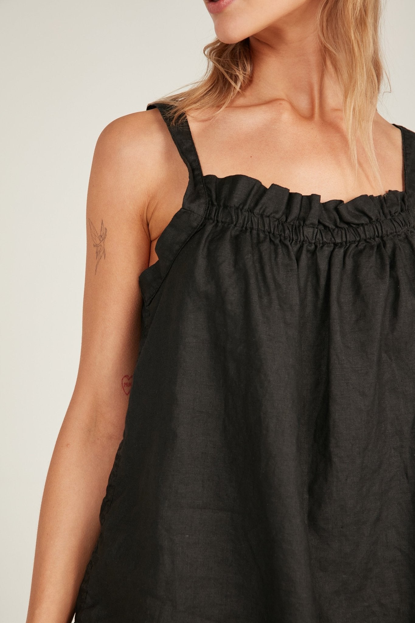 BEACHED SINGLET - NOIR - Primness